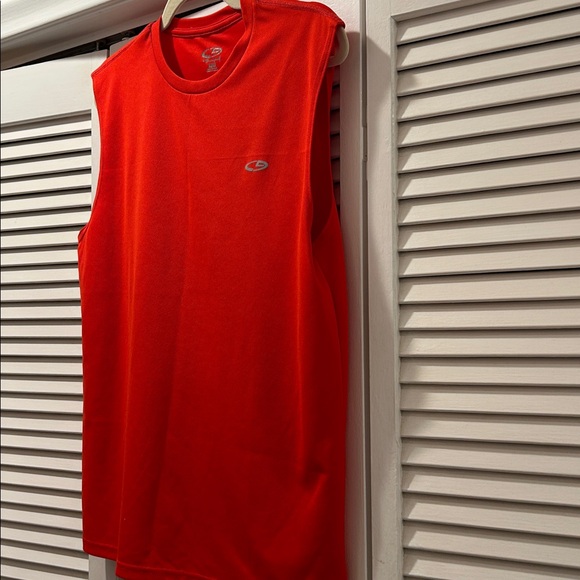 Champion Men's Bright orange Short Sleeve Tank. M. - Picture 2 of 5